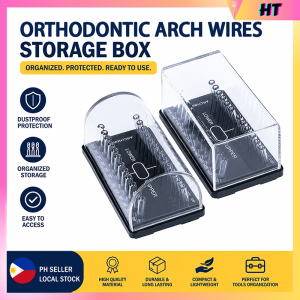 Round lid / Square lid Dental Acrylic Organizer Holder for Orthodontic Arch wires Case Placing Case