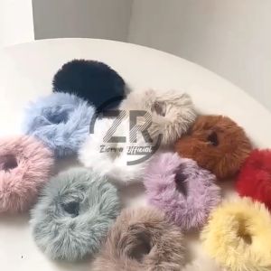 Ikat Rambut Korea Perempuan Dewasa Kain Rasfur Berbulu Halus Lembut Aksesoris Hiasan Rambut AK189 ZIORRA