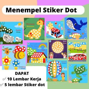 Menempel Stiker Dot Kids Activity Pra Sekolah Mainan Edukasi Sensorik Motorik Anak