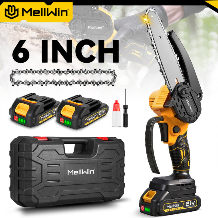 6 Inch Electric Chain Saw Handheld Pruning Saw Cordless Electric Saw ...