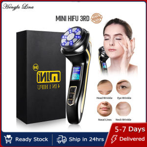 Hengfa Lina 4 in 1 Mini HiFu Ultrasound RF EMS MFIP Pulse Facial Lifting Anti Wrinkle Skin Tightening Face Massager Beauty Device