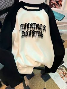 Áo Nỉ Dày Dặn Rộng Rãi Cho Nam Mùa Thu Đông in Chữ Thời Trang Thường Ngày Không Cần Ủi Áo Chui Đầu Dài Tay