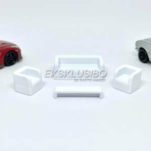 1:64 Sofa Sala Chair with Table Set Diorama for Die-cast cars Tomica Hot Wheels Mini GT 1/64 scale