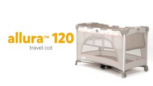 [Joie] Allura™ 120 Travel Cot - Compact Mesh Sides Easy Fold & Carry Newborn to 15kg