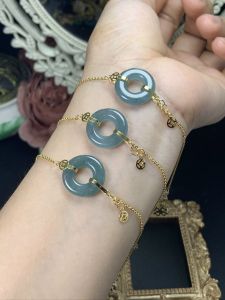 Q764 Lắc tay v10k Đồng điếu hippy Lam Ngọc xinh sang ORD ko kén mệnh - Phong Thuỷ TUDO