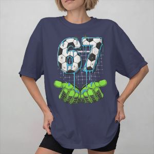 Sanrio | Soccer 67 Six Seven 6 7 Football Funny Meme Apparel Men Women Summer Fashion T Shirts Cotton Tee Graphic Printed T-shirt Clothes
