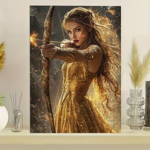 Kayou | 500/1000 Pieces Jigsaw Puzzle Golden woman holding a bow and arrow Jigsaw Puzzle Educational Toy for Kids Children s Games Gift