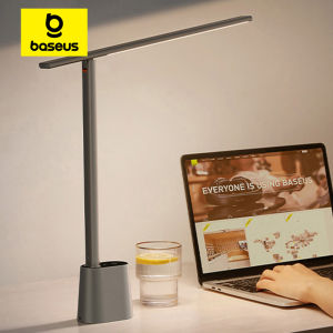 BASEUS | Baseus LED Desk Lamp Eye Protection Study Dimmable Office Light Foldable Table Lamp Smart Adaptive Brightness Bedside Read Lamp