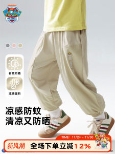 Cool Sensation Mosquito-Resistant Casual Pants for Boys Summer New Style Lightweight Breathable Elastic Waist Childrens Clothing