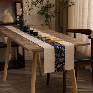 Chinese Zen Style Table Flag Cotton Linen Tea Table Mat Artistic Tea Tray Tea Towel Tea Flag Tea Set Japanese Style Tea Ceremony