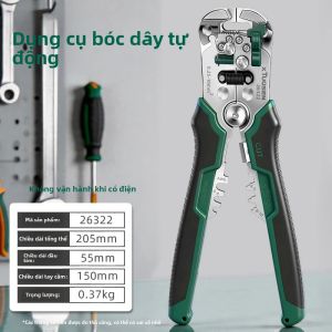 Dụng Cụ Cắt Cáp Tự Điều Chỉnh TUOSEN Kìm Bấm Đa Năng Dụng Cụ Tước Dây Kìm Cắt Thép Carbon Dùng Cho Ngành Điện