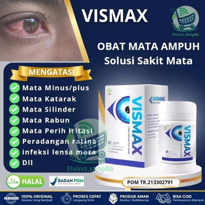 Vision Rabun 100 Vismax 100% Asli Original Herbal Obat Mata Minus Plus Rabun Katarak ...
