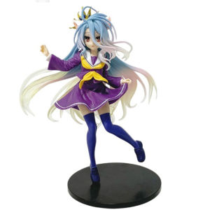 Bandai | 18cm No Game No Life Anime Figure - Shiro with Cat Ear School Uniform PVC Action Figure Collectible Toy Gift