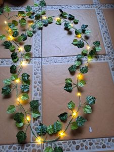 daun juntai lampu daun juntai led pjg 2 meter daun rambat anggur kecil