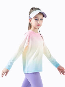 Kids Running Training Clothes Long Sleeve Thin Sport Quick Dry Outdoor Sun Protection Top for Boys And Girls Childrens T-shirt