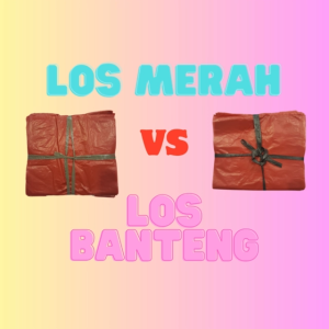 1 BAL Kantong Plastik Los Merah 30x55cm Kresek 30 x 55 Los Pink Banteng Daging Sampah GROSIR