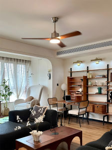 XUNZE | Retro Ceiling Fan Light with Wooden Blades