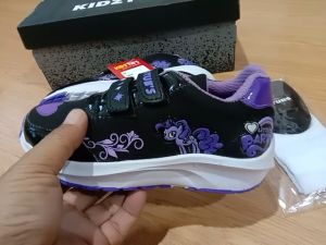 Sepatu Anak Perempuan Sepatu Sekolah Anak Perempuan Murah Karakter Kuda pony Kitty Cantik Warna Hitam Ping Usia 6-10 Tahun Paud TK SD-KIDZTUBS1559060924