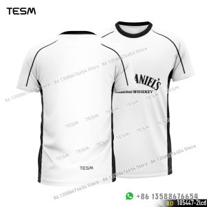 TESM Men Vintage Jersey T Shirt Stripe Sports Top Children Casual Short-Sleeved Shirt High-Definition Printing Breathable Shirt