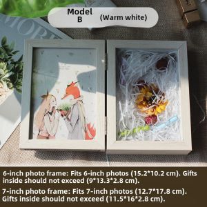 Eternal Flower 67 Inch Photo Creative Christmas Holiday Gift Ticket Root Storage Box 3D Stereo Hollow Picture Frame Display Stand