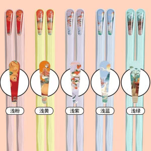 Alloy Chopsticks For Home Kuaizi Suit Ins Style High Temperature Resistant Antibacterial and Mildewproof Non Slip High-End Tableware for Family Meal Sharing