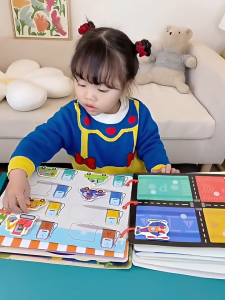 Busy Book for Kids 3 years Early Learning Book Kids Montessori Book Quite Book Paste Early Learning Education Toy Children Toy Matching Game for Babies