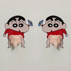 Stress Relief Car Interior Decorations Silicone Elephant Sticker Car Door Anti-Collision Decal Cute Cartoon Pencil Character