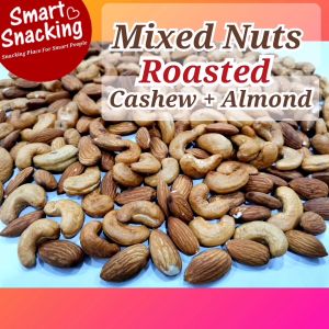 2 in 1 Roasted Mix Nuts - Kekacang Campuran Diet - Kacang Campuran Mix Nut - Mix Nuts - Mixed Nuts - Mix Nuts Healthy Snacks - Kacang Gajus - Kacang Almond - Roasted Cashew - Almond - Smart Snacking Market
