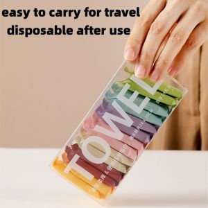 YS00084- Colorful disposable compressed towel facial towel travel cleanser independent packaging