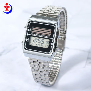 Jinrong 0732 Solar Charging Digital Electronics Watches for Man Battery Life 720 Days Above Waterproof 3Bar Reloj Hombre