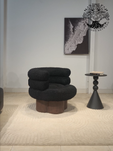 Ghế thư dãn LANA SHERPA CLOUD nhập khẩu ghế lười đọc sách đám mây hình cừu chân gỗ Wabisabi Swivel