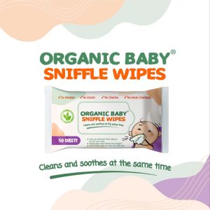 Organic Baby Sniffle Wipes 50s pack of 3