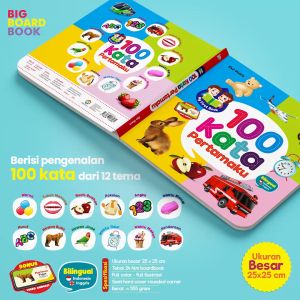 100 Kata Pertamaku: Big Boardbook Buku Anak 1 Tahun - My First Words Book