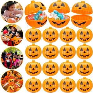 1-20pcs Halloween Pumpkin Shaped Storage Box Sweet Candy Box Childrens Toys Trick or Treat Bucket Halloween Party Decoration Props