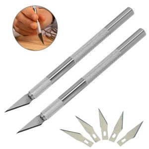 Engraving Craft Knife Metal Non-Slip Scalpel Carving Knife Craft Hobby Scalpel For Art Stationery Supplies Phone Repair Tools