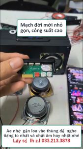 Mạch + loa bluetooth 2 kênh 2 x 5W. Chạy pin 3.7V Sạc usb 5V. Chất âm hay bass khỏe tiếng hát trong