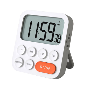 New LCD Digital Timer 12/24H Format Time Display Home  Magnetic Kitchen Cooking Baking Countdown Stopwatch Study Sleeping Timer