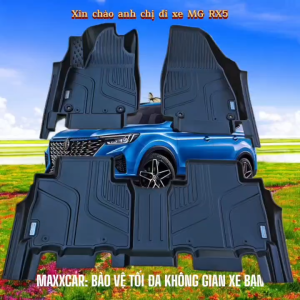MG RX5 2024+: Thảm lót sàn MAXXCAR nhựa TPE NGUYÊN SINH đúc 5D xe MG RX5 tràn viền cao cấp.