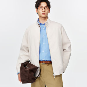 MIANXIANSHENG | High Quality Cotton Blended Fabric Autumn Casual Harrington Jacket