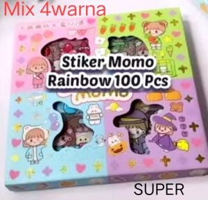 Stiker Momo 100 Lembar Stiker Lucu Korea Stiker Viral Momo Stiker Box besar isi 3box/paket
