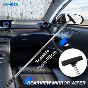 Car Rearview Mirror Wiper Auto Mirror Squeegee Cleaner 98cm Long Handle Car Cleaning Tool Mirror Glass Mist Cleaner