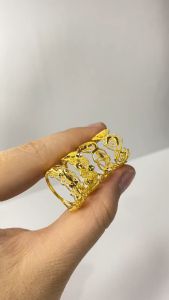 cincin emas asli kadar 70 lokal 65 kerawang rose aesthetic mawar krawang lebar polos