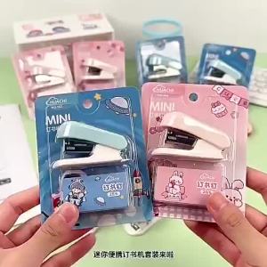 Portable Mini Staplers Set Student Reward Gift Office School Supplies Stationery