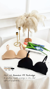 (Set 2 Pcs.) SABINA Non Push Wireless Soft Bra PRETTY PERFECT SBXU8301 Sand