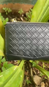 Dompet Lipat Wanita Atm Resleting WA1193B5 Cantik Slot Premium Aesthetic Hitam Kartu Alfreda