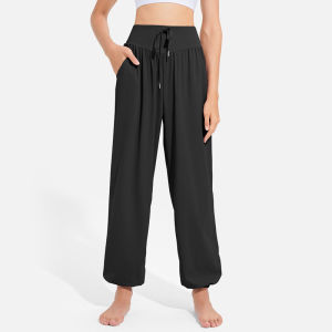 Loose Casual Sports Pants Womens Dopaamine Sunscreen Quick Dry Running Fitness Pants Cuffed Thin Yoga Pants Autumn New Style