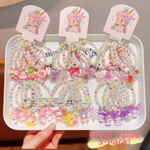 Princess Style Cartoony Beaded Bracelet for Girls