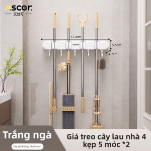 ASCOR | Giá Treo Chổi Cây Lau Nhà Không Cần Khoan