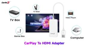 CarlinKit | CarlinKit CarPlay HDMI Adapter Video Input USB Dongle Support TV Box Laptop Game Console Screen Mirroring For Wired CarPlay Cars