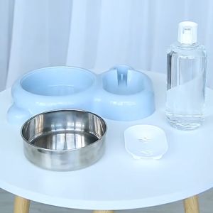 [Rẻ vô địch] Khay Ăn Bát Ăn Cho Chó Mèo - Khay Ăn Hình Thú Kèm Bình Nước